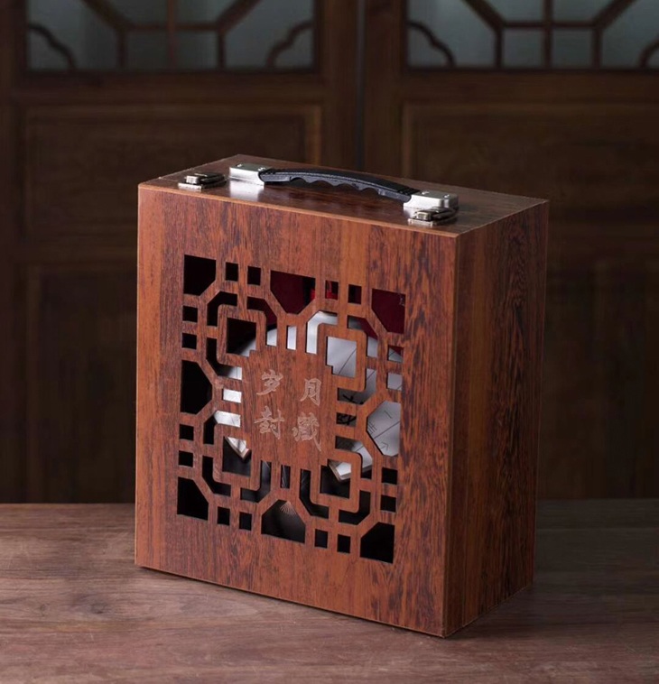 景德镇1斤3斤5斤个性陶瓷酒坛木盒装