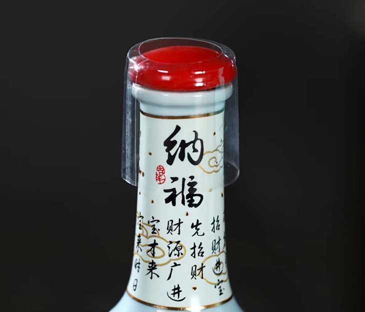 一斤装陶瓷酒坛礼盒套装（日进斗金）(图4)