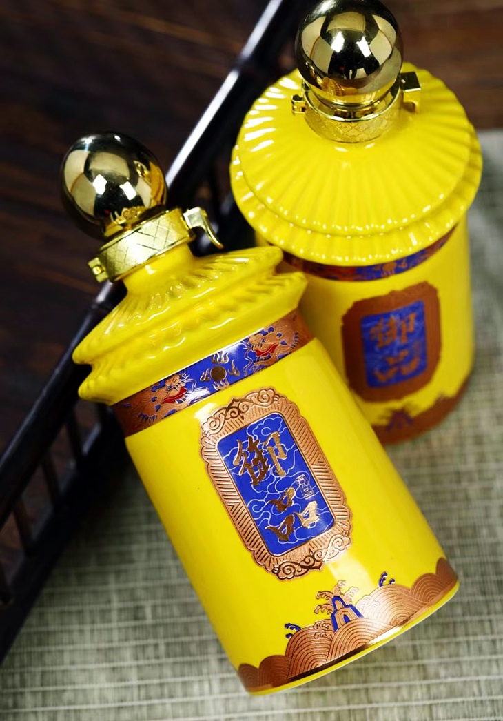 2瓶装黄色御品高档陶瓷酒坛礼盒(图5)