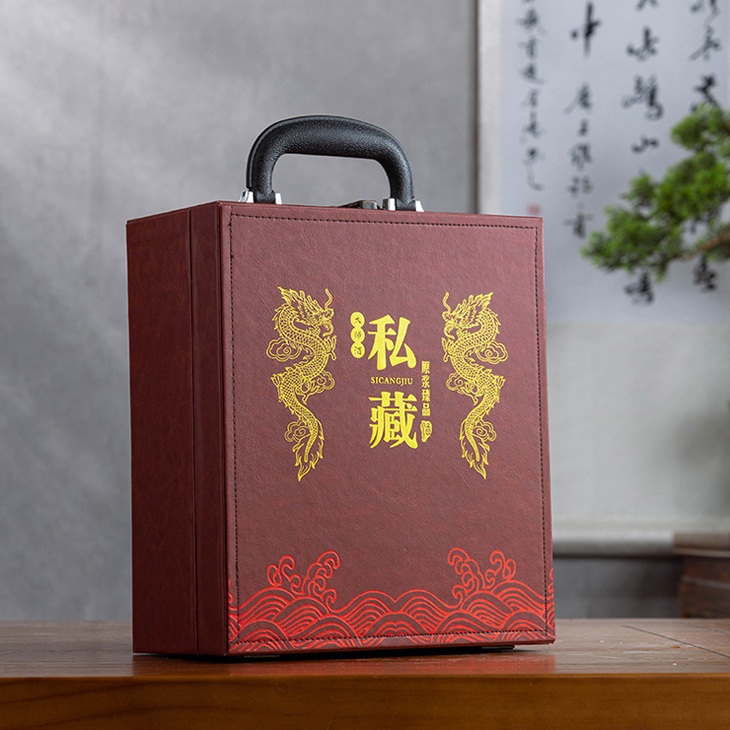 一斤装雕刻龙纹私藏陶瓷酒坛礼盒(图7)