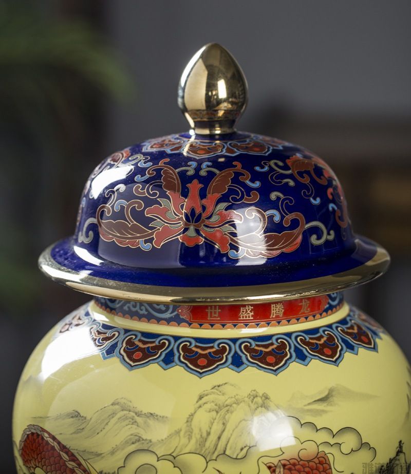 5斤10斤装将军罐工艺陶瓷酒坛（龙腾盛世）(图7)