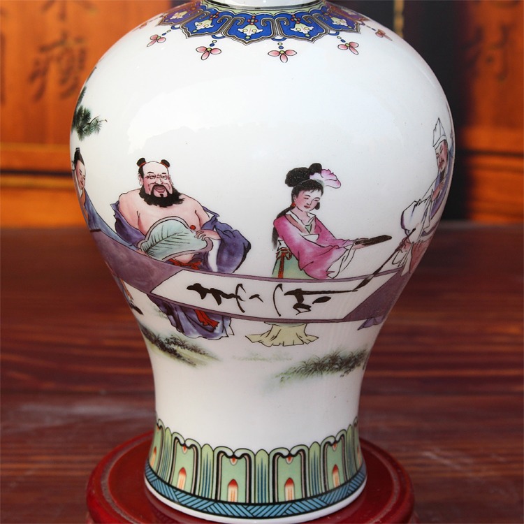 景德镇陶瓷酒瓶 八仙祝寿图(图3)