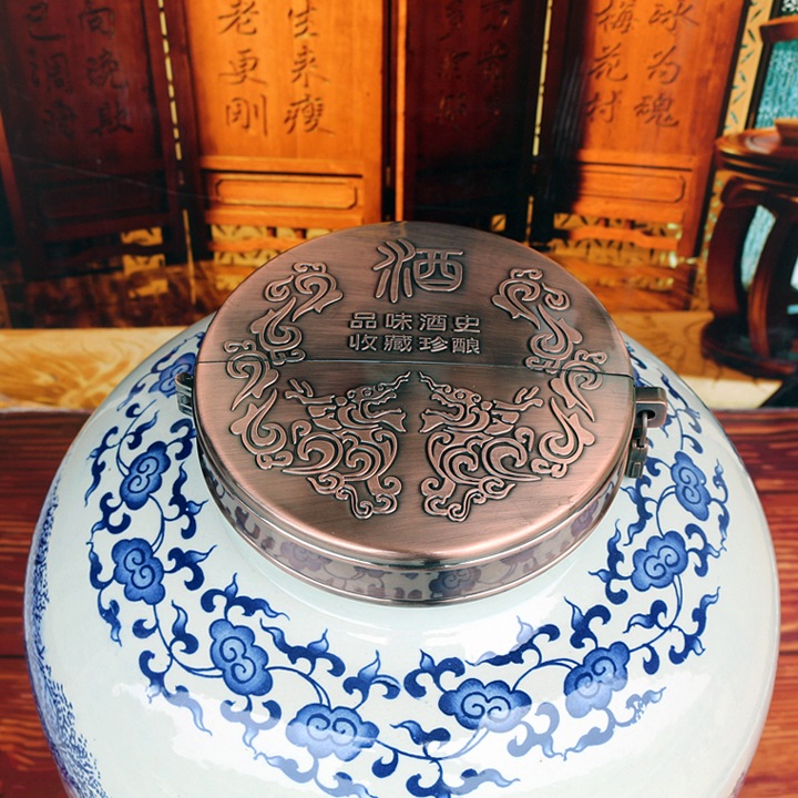 景德镇青花100斤150斤200斤装陶瓷酒坛