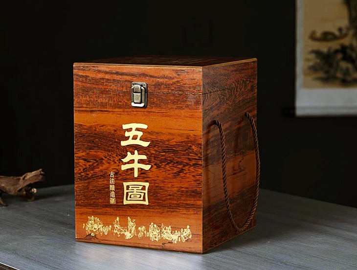 五斤浮雕五牛图高档陶瓷酒坛礼盒